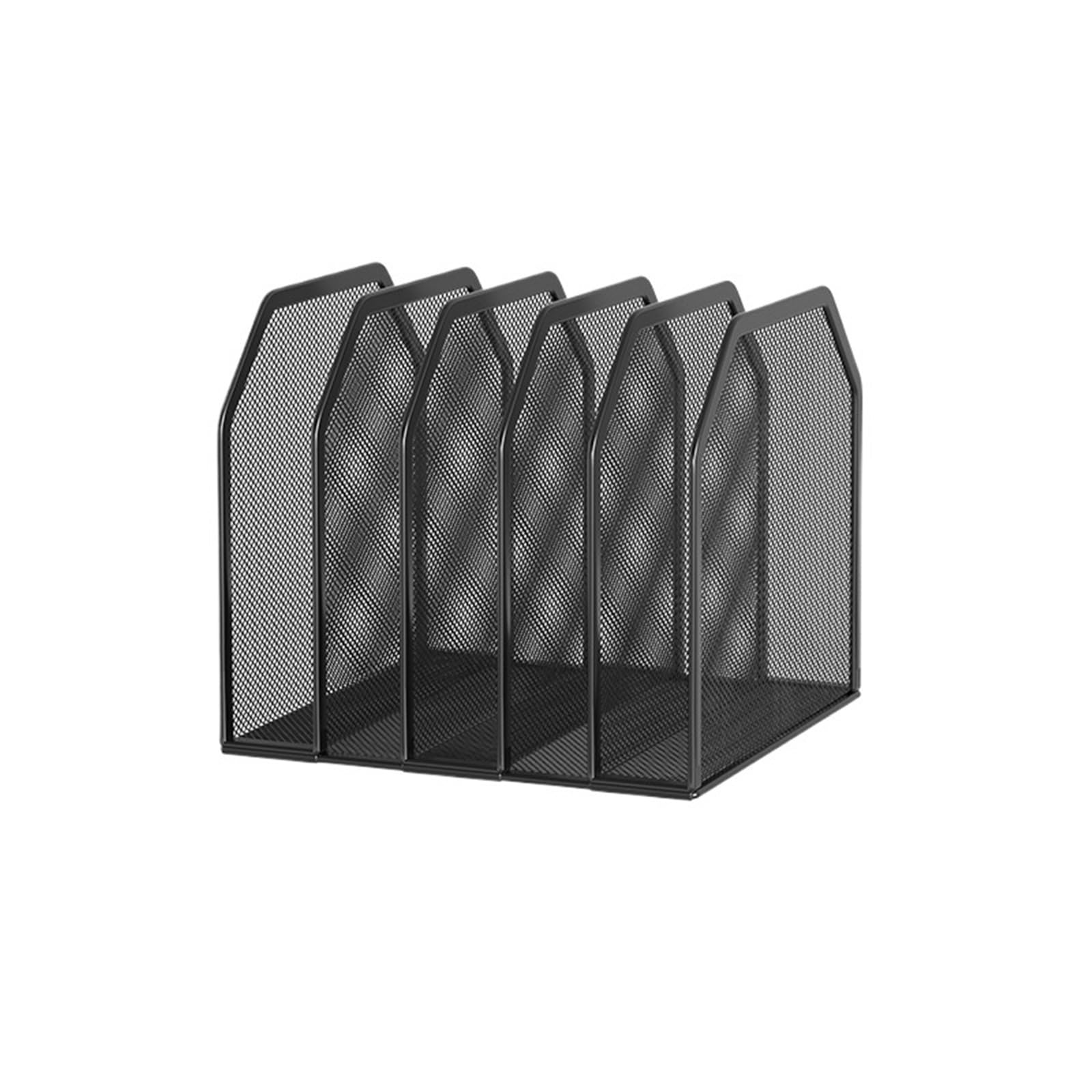 Stehsammler 7-teiliger Desktop-Aktenordner-Organizer aus Metallgeflecht for die Aufbewahrung von Dokumenten und Büchern