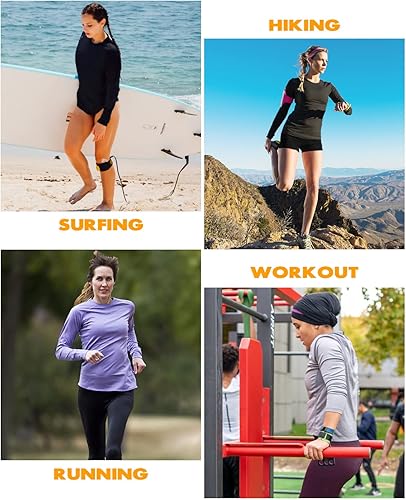 Miniatura 3 de NAVISKIN Camisas de manga larga con protección solar UPF 50+ para mujer, camisetas de protección contra erupciones, de secado rápido, ligeras, para