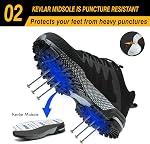 AONETIGER Safety Chaussures de travail pour les hommes et les femmes Work Steel Toe Shoes Légers Hommes Steel Toed Shoes Construction Work Shoes Indestructible Shoes