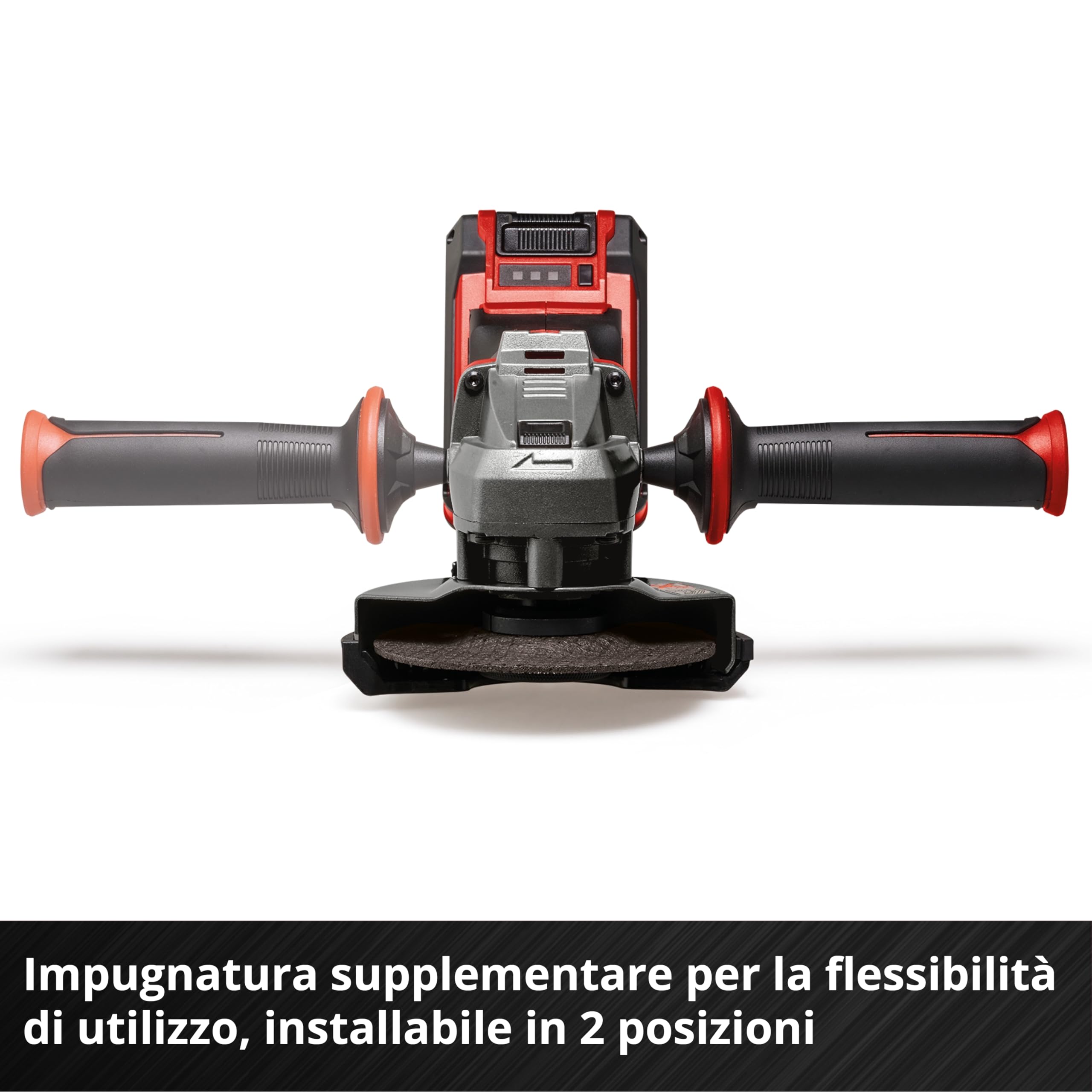 Einhell Smerigliatrice angolare a batteria TE-AG 18/115 Q Li-Solo Power X-Change (18 V, 115 mm di diametro, profondità di taglio 28 mm, scanalatura Quick Fix senza disco da taglio, senza batteria)