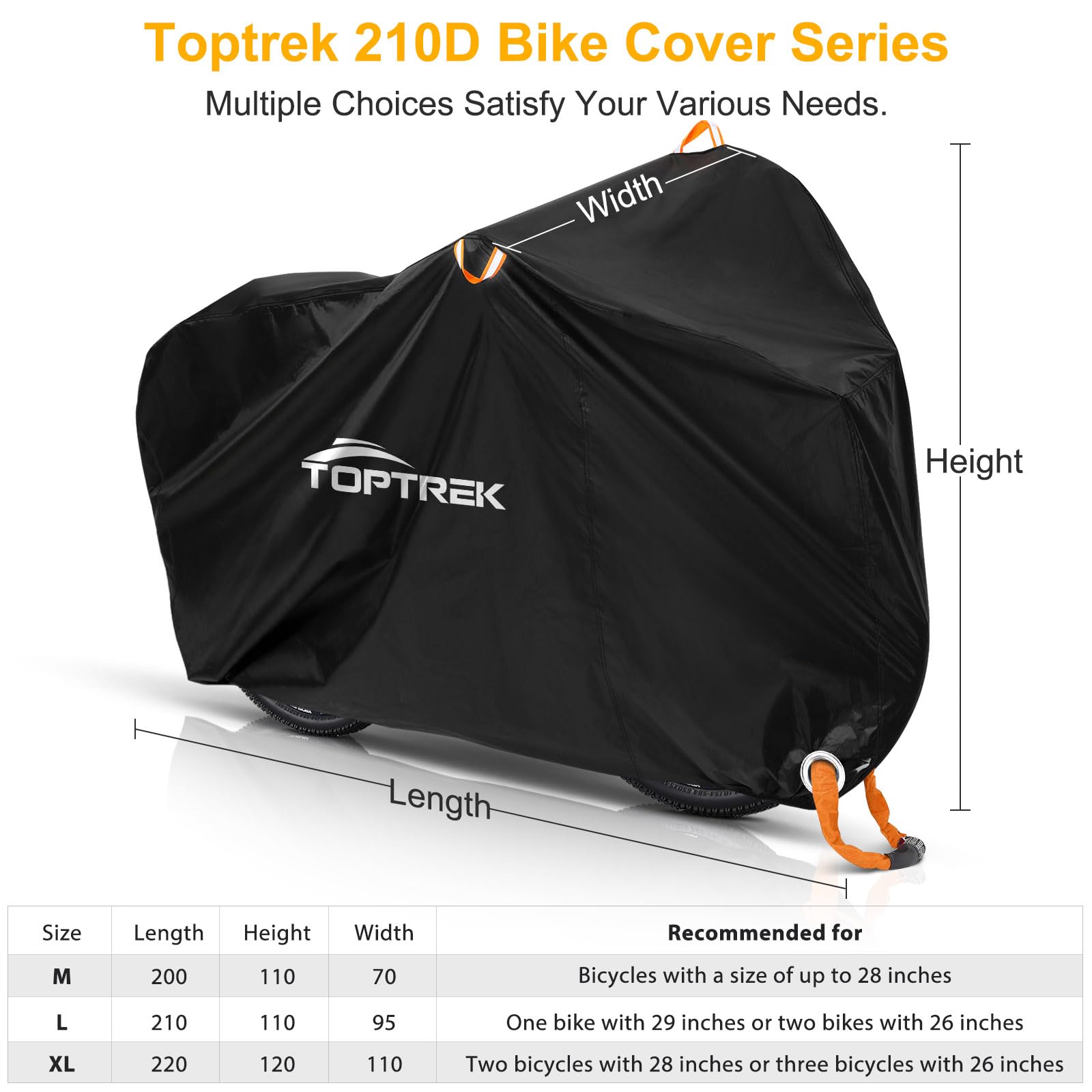 toptrek Bike Cover for 2 Bikes - Image 2