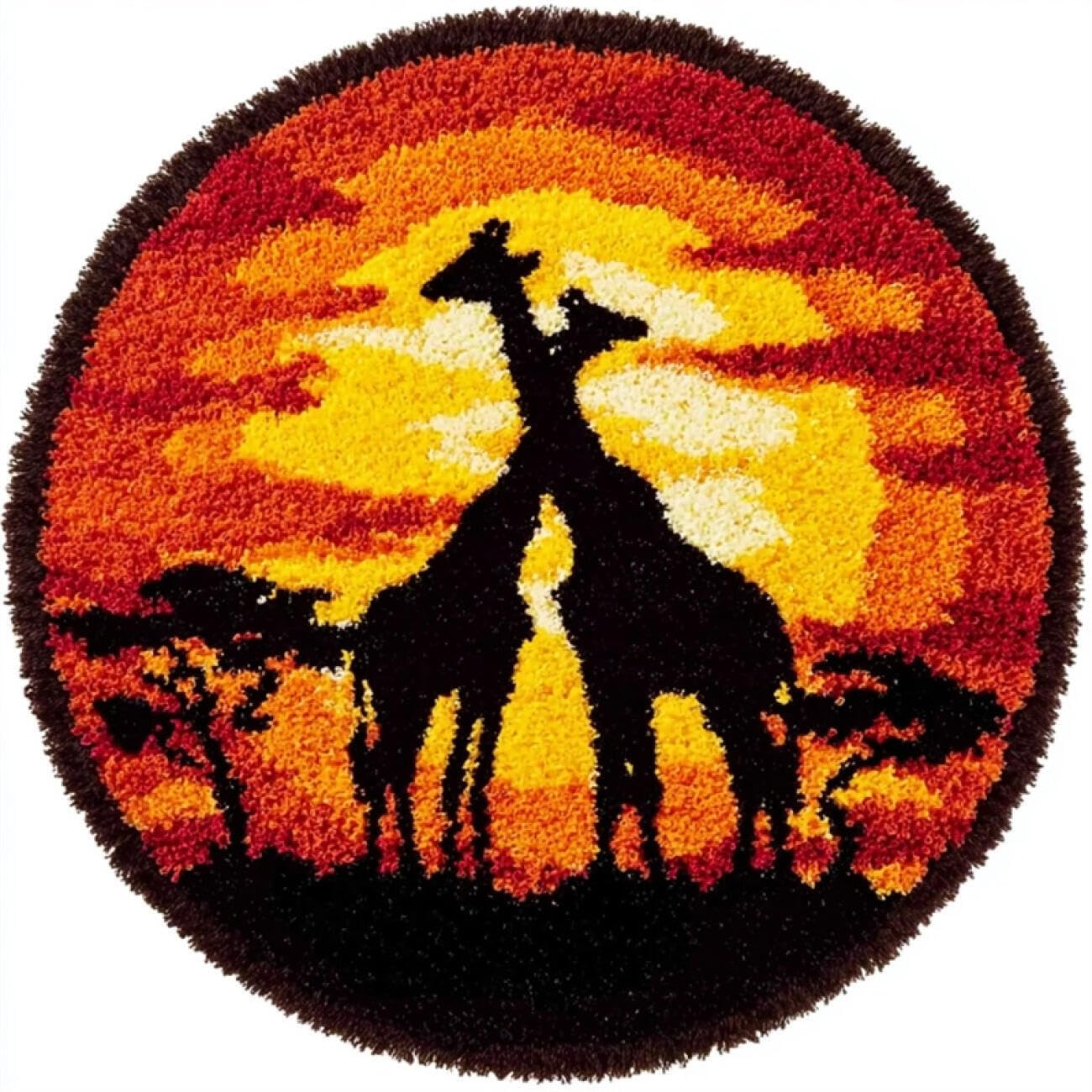 Kitquiver Tapestry Kits for Adults Giraffe Silhouette 80x80cm