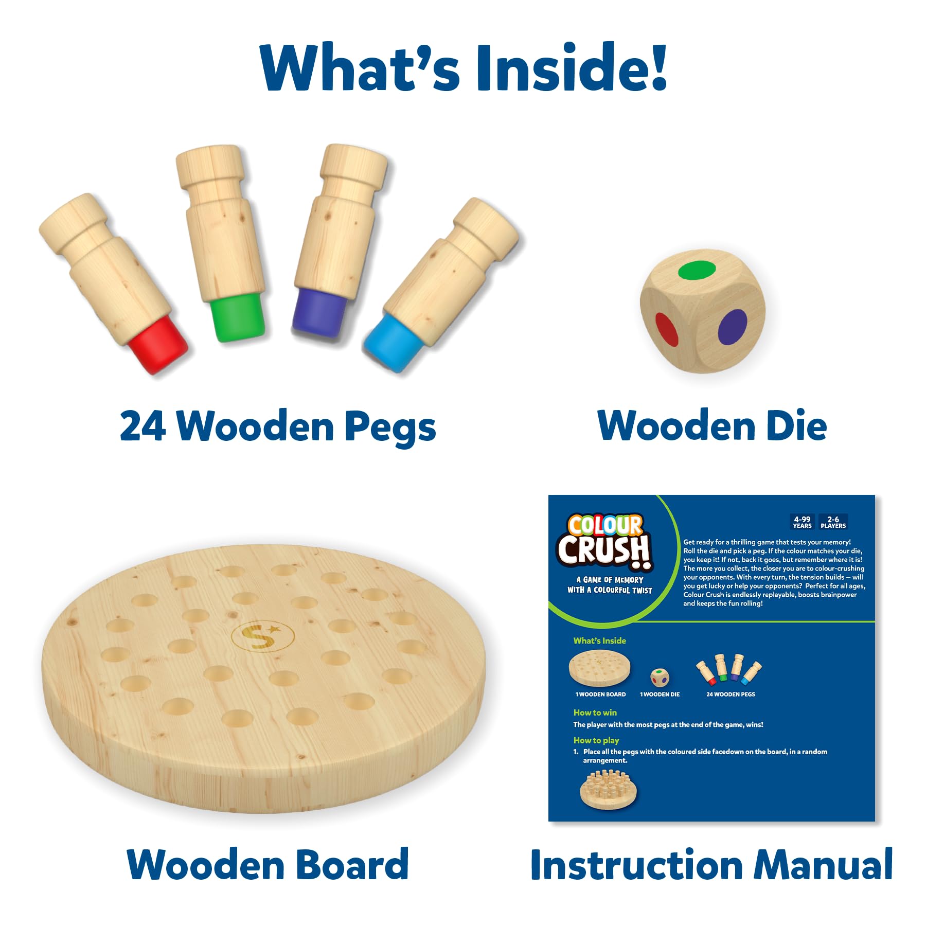 Skillmatics Colour Crush - Thrilling Memory Challenge, Fast-Paced Board & Travel Game, Perfect for Family Game Night, Brain Teasers, Wooden Toys, Great Gift for Kids, Teens & Adults, Ages 4 & Up - Image 3 thumbnail