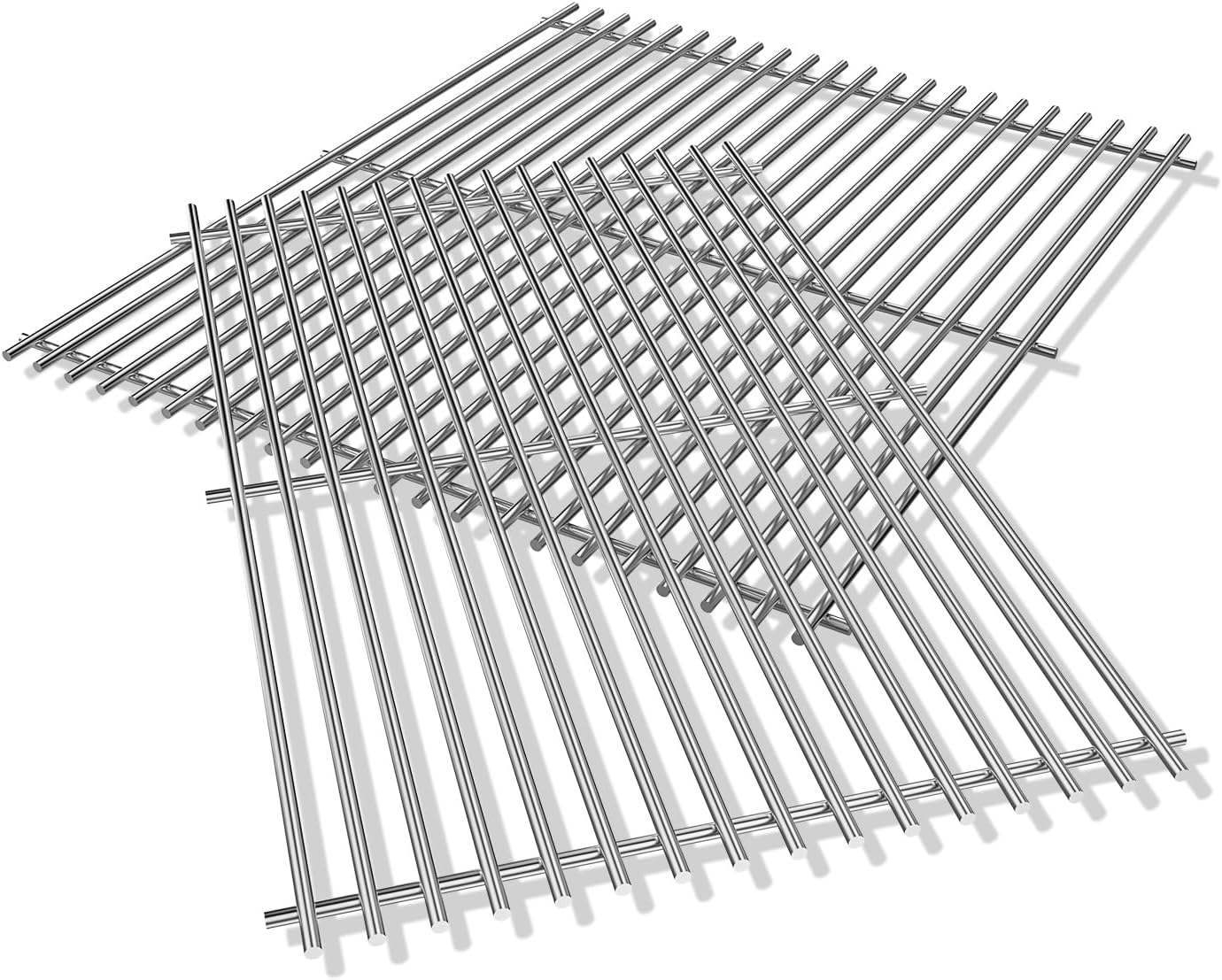 KEESHA 7852 Stainless Steel Grates Replacement Parts for Weber Crafted Genesis II 300 Series Grill Grates for Weber Genesis ii E-310 E-315 E-325 E-330 E-335 S-310 S-335 S-345 SE-335 SE-310 Fits Weber Genesis II 300