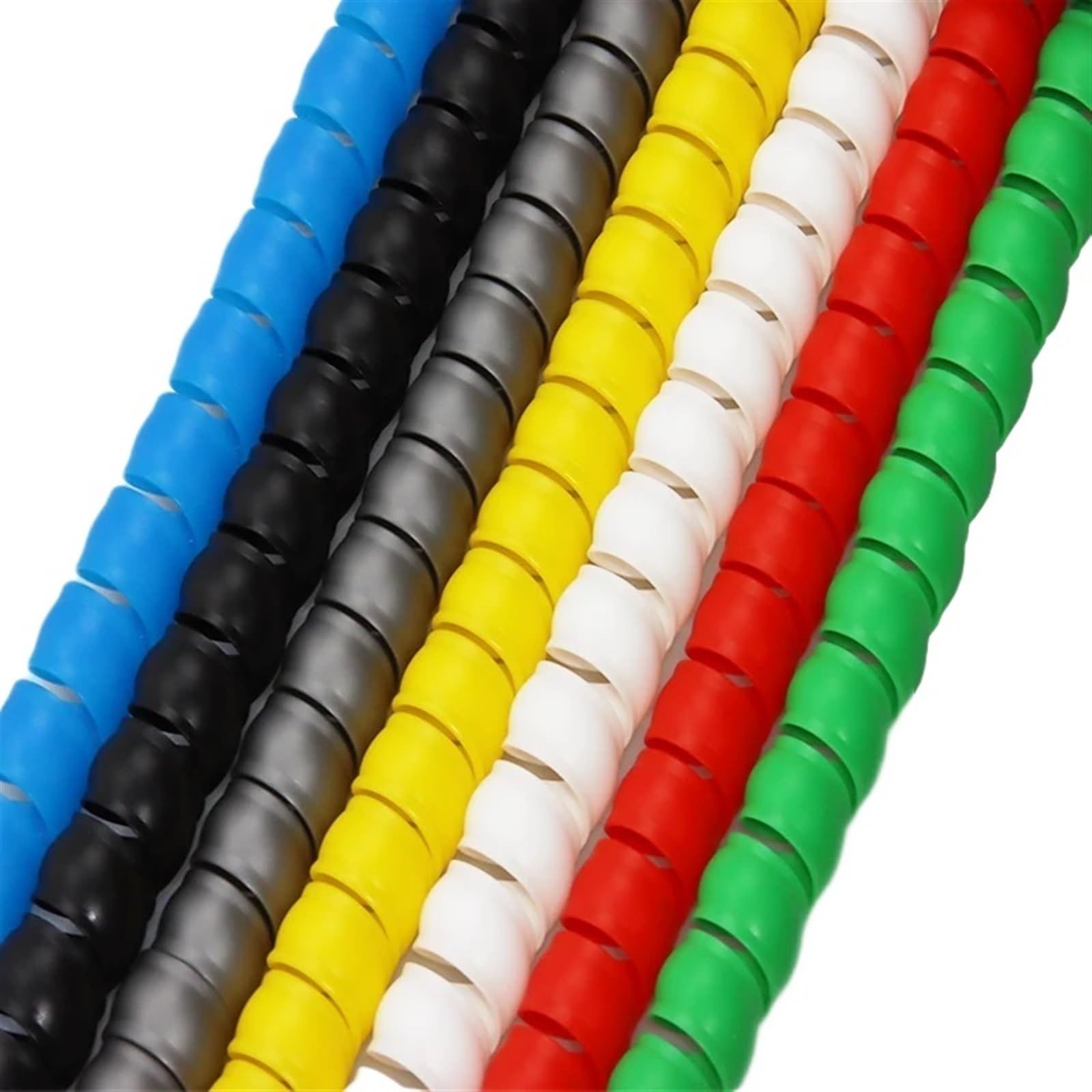 Organizador de línea de 2M, tubo enrollado en espiral resistente al desgaste, funda protectora de Cable, envoltura en espiral de plástico negro, Protector de bobinado para oficina, hogar, taller, alma