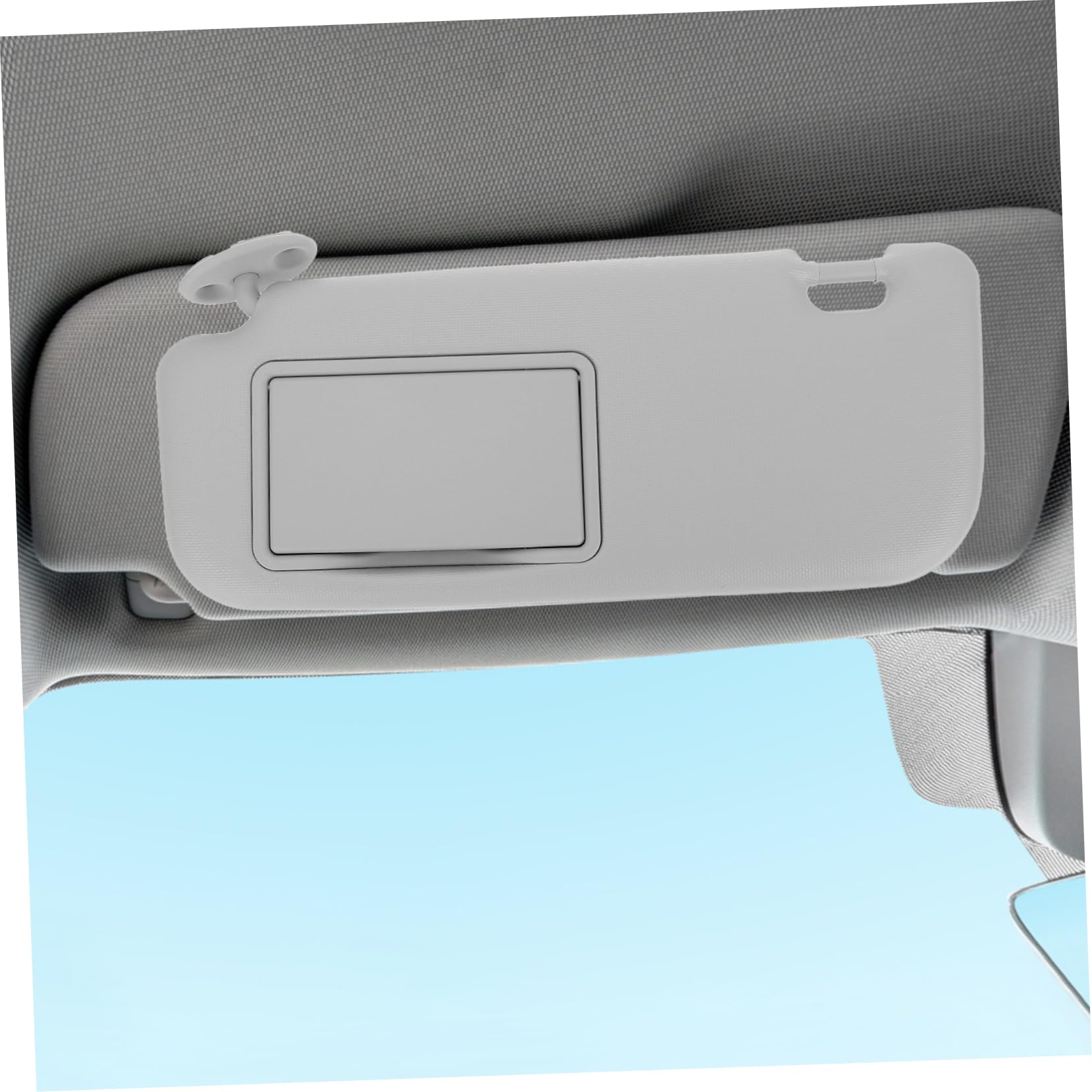 Amosfun specchietto di cortesia con visiera parasole ombrelloni per auto aletta parasole lato guida auto automatico lato sinistro visiera laterale AbS Grey
