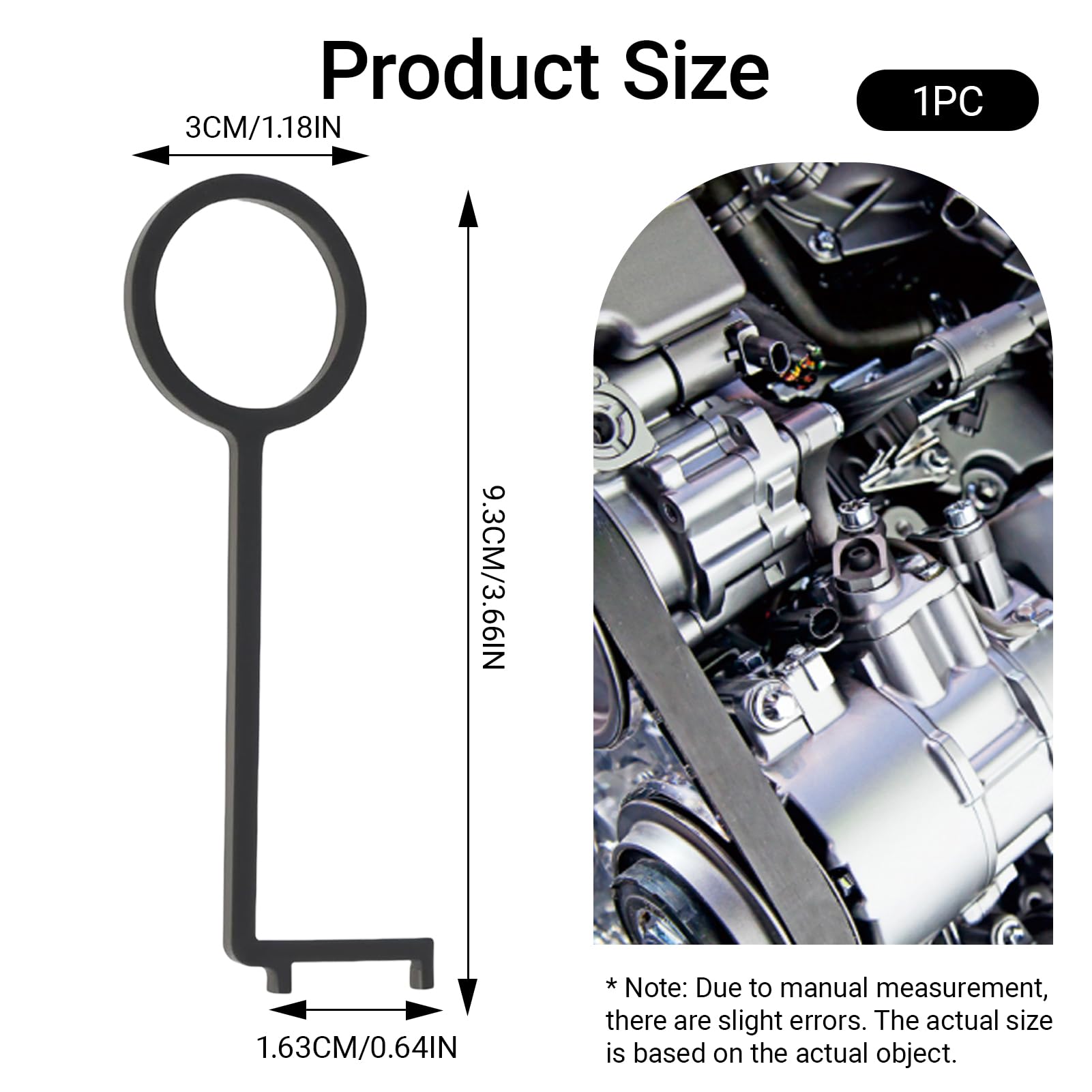 1 Pezzi Calibro Strumento Chiave per Cinghie dentate PureTech 1.0 e 1.2, Indicatore di Usura della Cinghia per PSA, Strumenti della Cinghia di distribuzione per Citroen, Peugeot, Toyota
