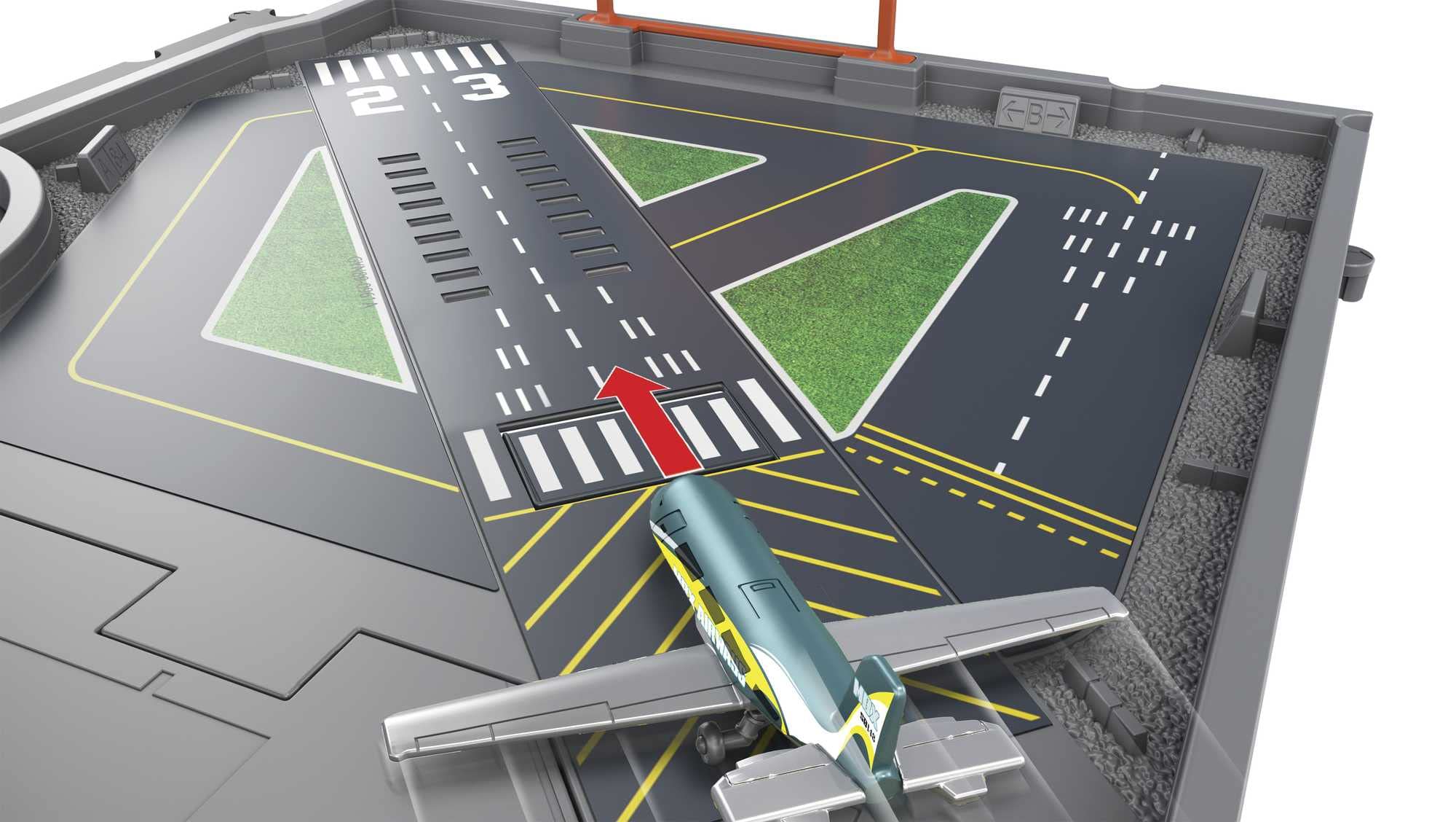 Matchbox coffret Aéroport avec une voiture et un avion à l’échelle 1/64, sons et éléments mobiles, emballage durable, jouet pour enfant dès 3 ans, HGC59