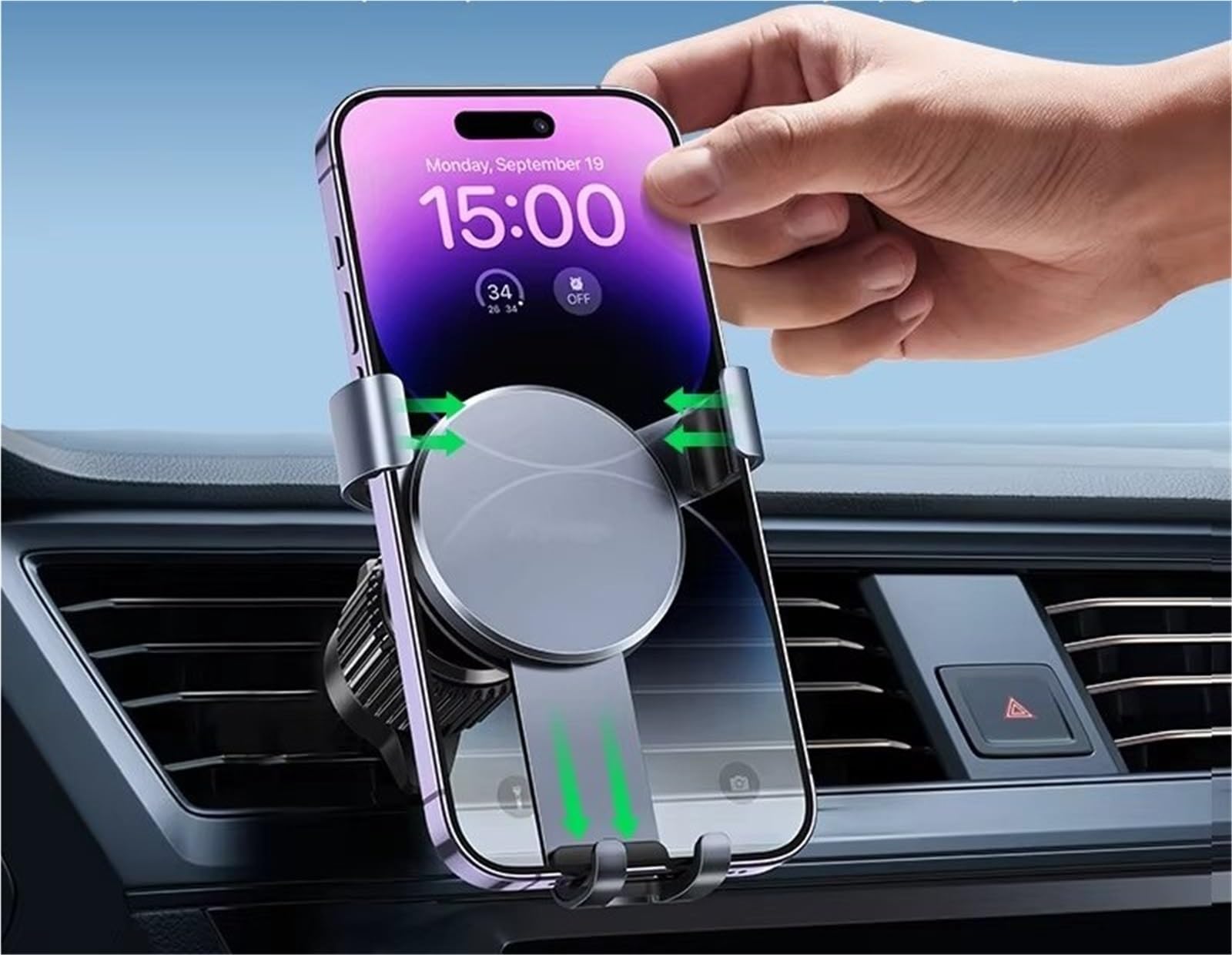 Per Xiaomi Cellulare Auto Titolare UGREEN Telefono Titolare Aria Presa D'aria Telefono Stand In Per Cellulare Porta Cellulare Auto(With Hook-Black)
