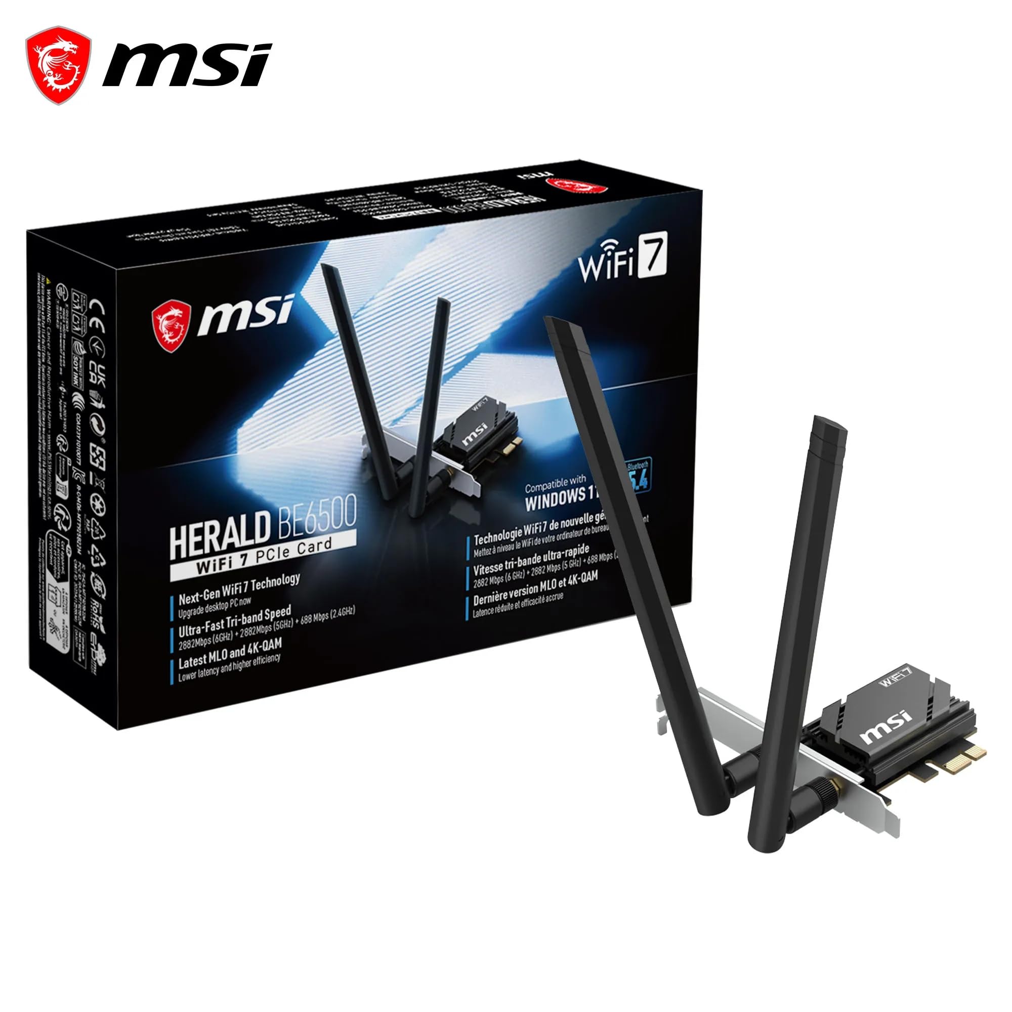 MSI NIC PCIE WIFI 7 BE6500 HERALD