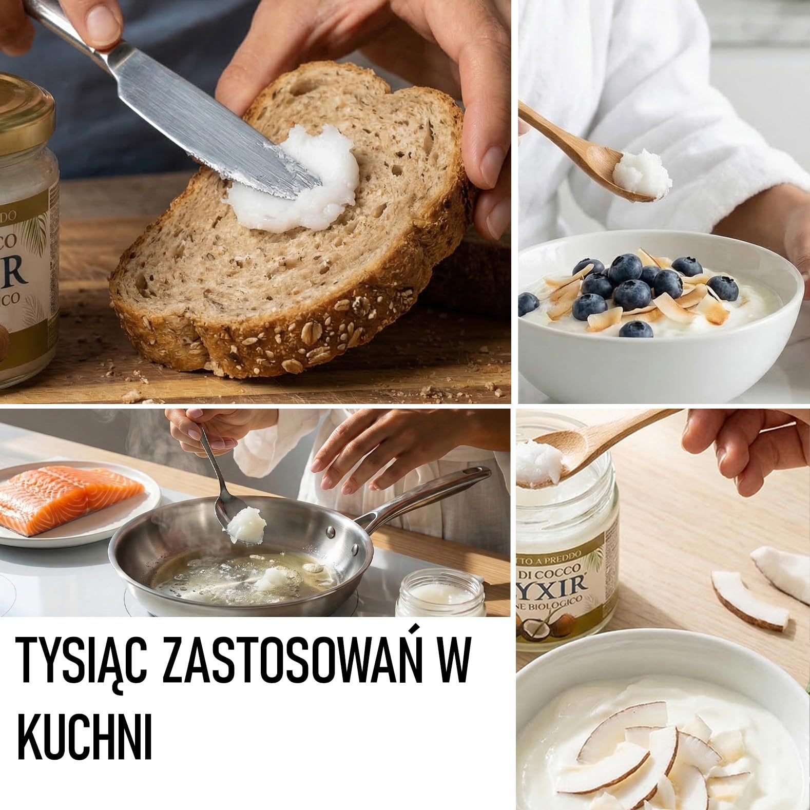 OLYXIR - Ekologiczny olej kokosowy do kosmetyków, tłoczony na zimno, 200 ml, naturalny środek do usuwania makijażu, nawilżający naturalny kosmetyk, olej kokosowy, do skóry, ciała i włosów, organiczny
