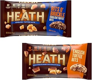 Heath English Toffee Bits Baking Chips and Bit O Brickle - Pack of 2 - One Bag of Each - Delicious Additions to Any Treat - Share with Friends and Family