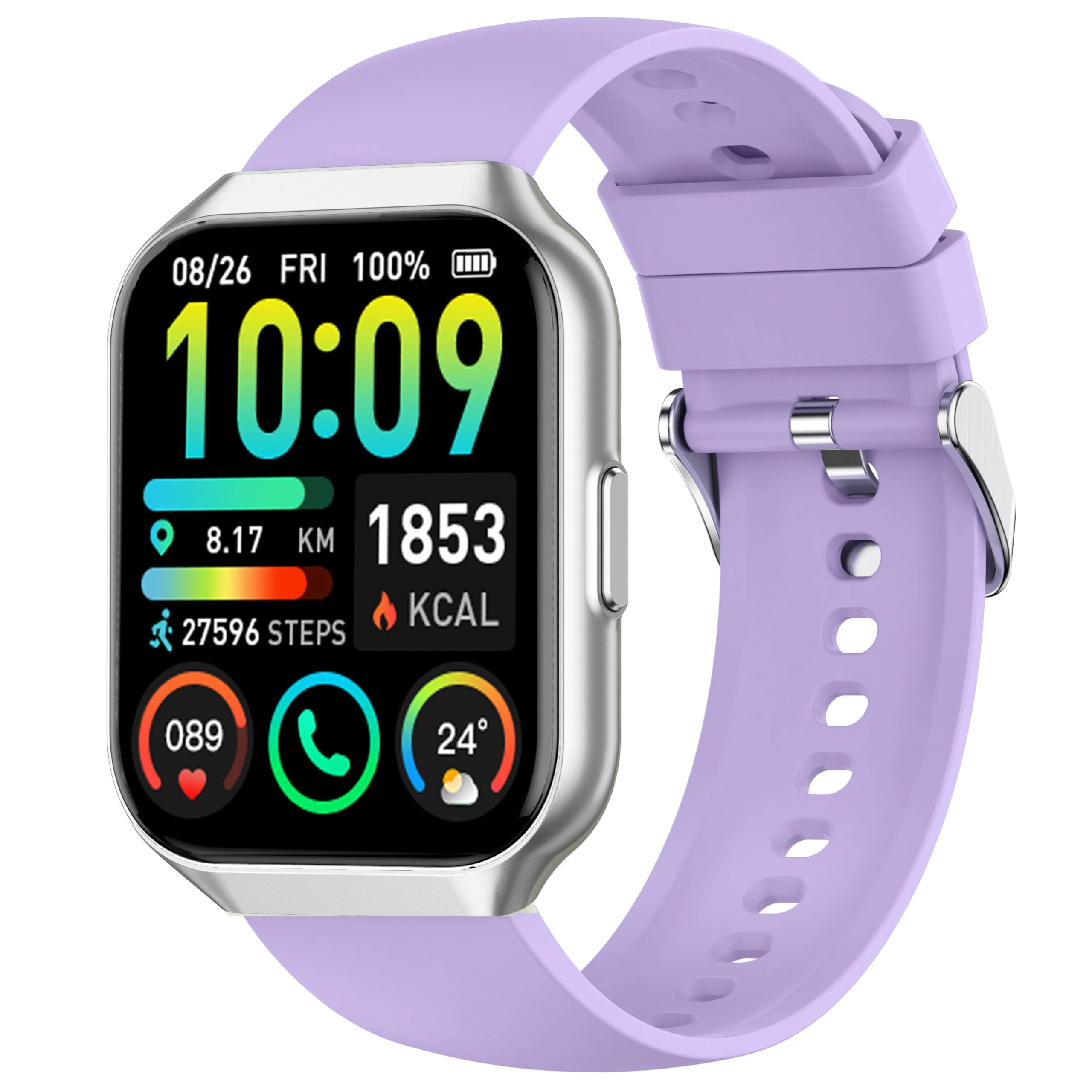 Gerafame Smartwatch,Orologio Uomo Donna,1,96" Orologio Smartwatch Donna Uomo, Cardiofrequenzimetro/Monitoraggio del Sonno, Smart Watch con 112 modalità sportive, IP68 Impermeabile per Android iOS
