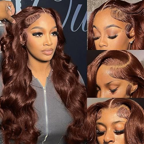 Miniatura 1 de Peluca de encaje frontal 1B30 negro marrón 13x4, sin pegamento, encaje frontal transparente, prearrancada con cabello de bebé, pelucas de cabello