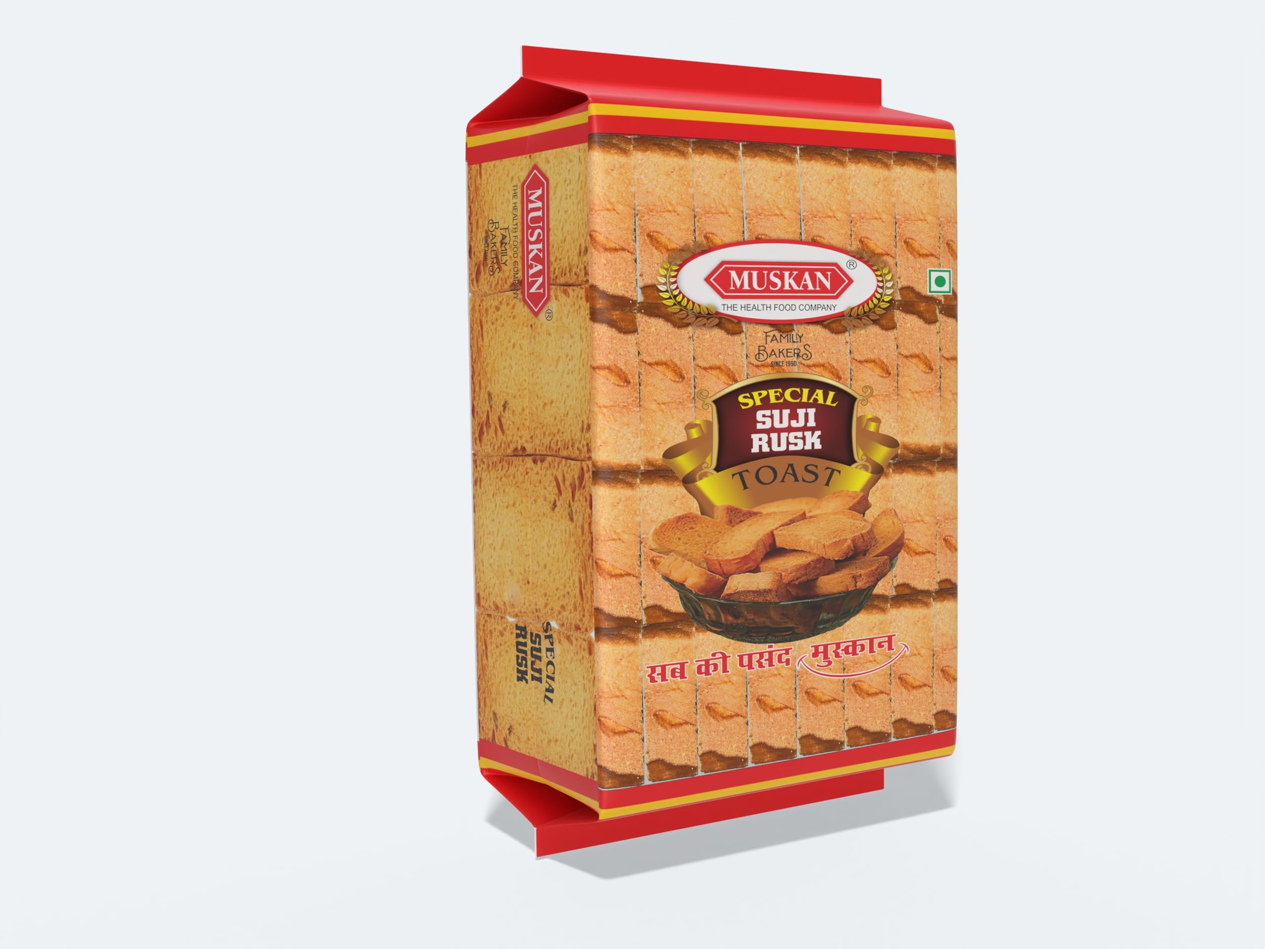 MUSKAN Suji Rusk special Tasty Crunchy Crispy & Delicious Best 100% Vegetarian Rusk for Tea Time Snacks (Pack Of 4) 400g each (B0CW9FKL5J) Amazon Price History, Amazon Price Tracker