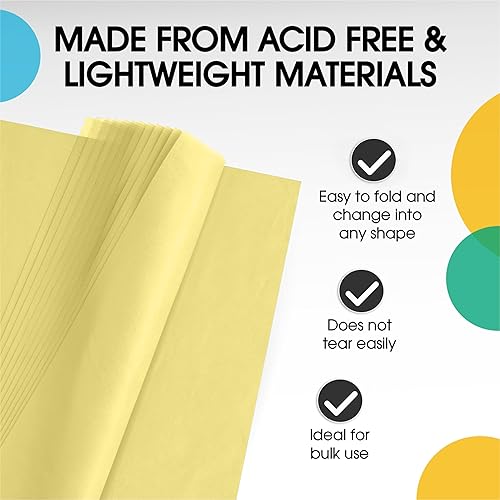 Miniatura 3 de Crown 480 hojas paquete a granel, papel de regalo  resma de papel  15 x 20 pulgadas Papel de regalo para álbumes de recortes, arte y manualidades,