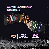 Vista 4 de Letrero LED programable de desplazamiento – Tablero de visualización a todo color con control de aplicación Bluetooth – Patrones personalizados