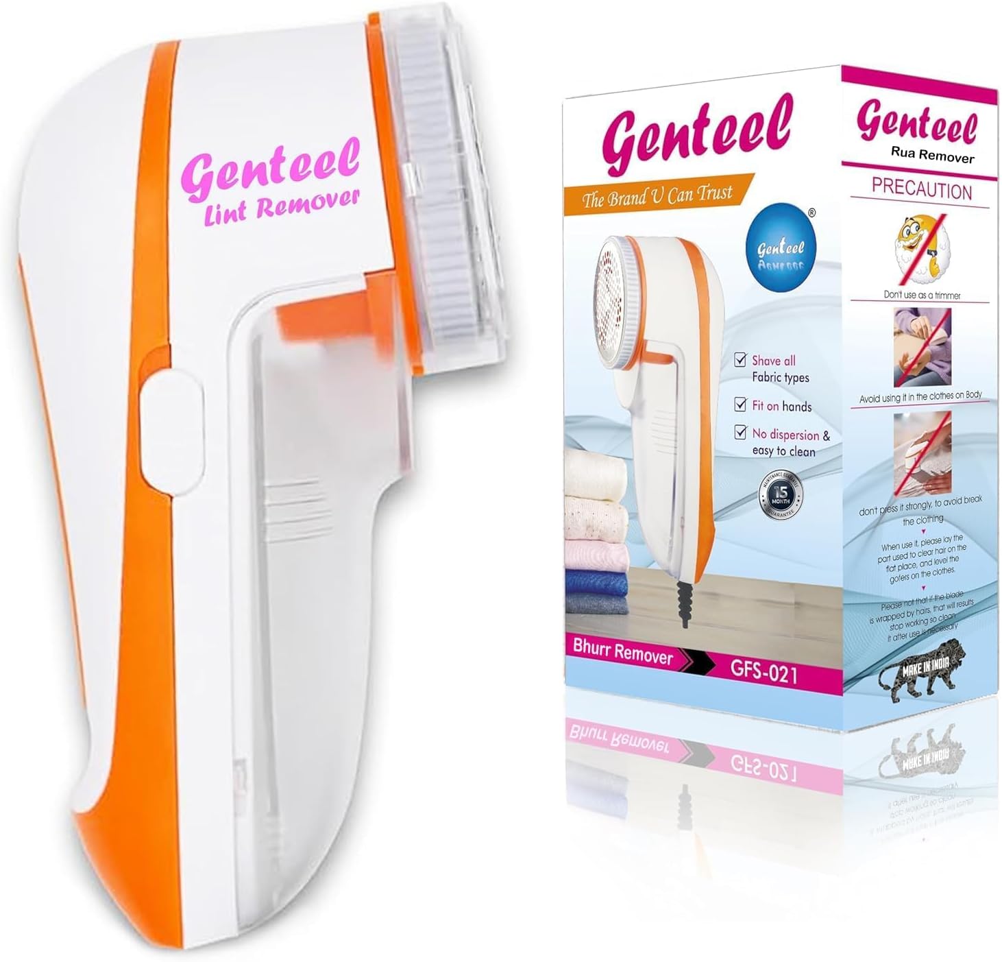 Lint Remover for Clothes, Fabric Brush, for Woolen Sweaters, Cloths, Shirts, Jackets, Burr Remover, Pill Remover from Carpets, Curtains Original Heavy Quality Material with 12+3 Months Warranty