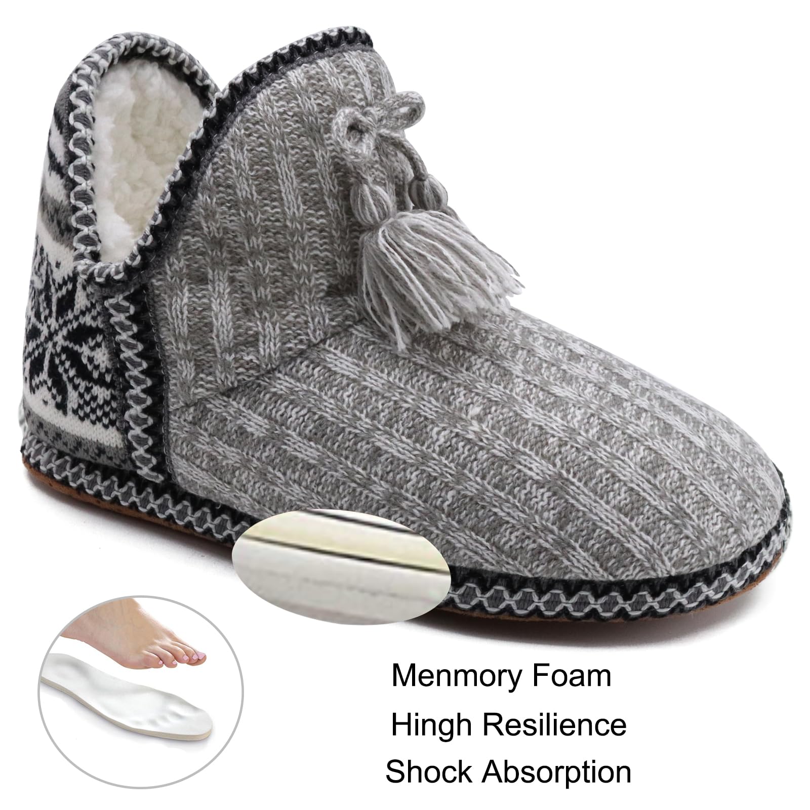 COFACE Pantofole Donna Invernali Ciabatte Stivaletto Calde Babbucce Peluche Pantofole da Casa