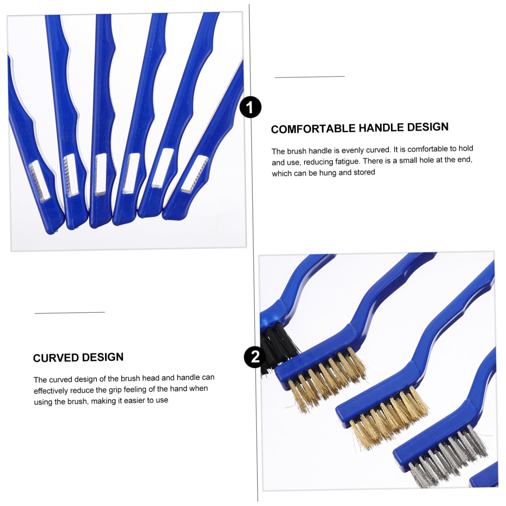 SOLUSTRE 6Pcs Mini Wire Brush Wire Cleaning Brushes for Removal Welding Slag Cleaning and Heavy Scrubbing for Engine Parts and Surfaces