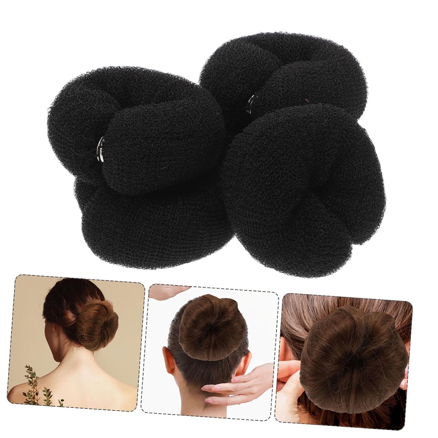 5pcs Hair Bun Roller Bun Head Stand Fake Ponytail Hair Accessory Small for Boys and Girls Adults