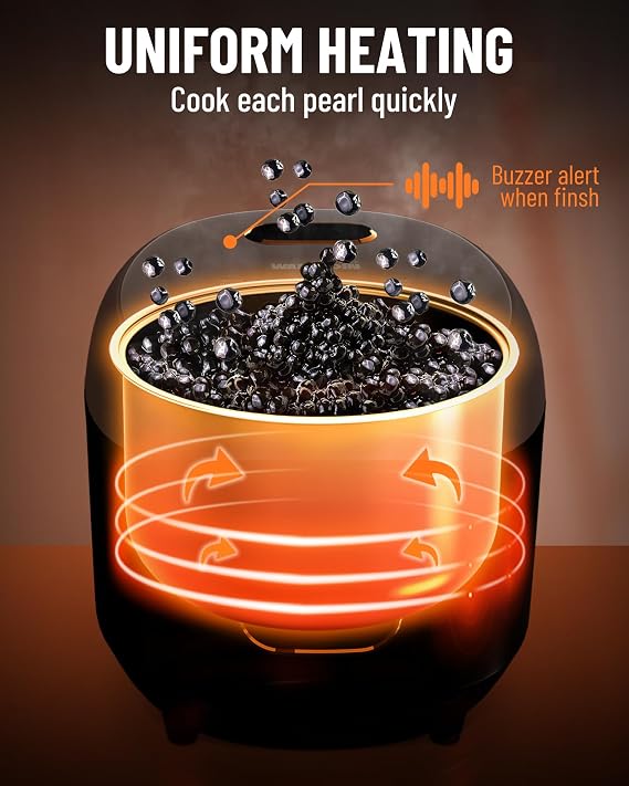 WantJoin Boba Maker Machine Commercial Boba Cooker Commercial Boba Pearl Maker for Bubble Tea Milk Tea Boba Pot for Tapioca Pearls for Restaurants Milk Tea Stores Dessert Stores Lounge Bars 110V