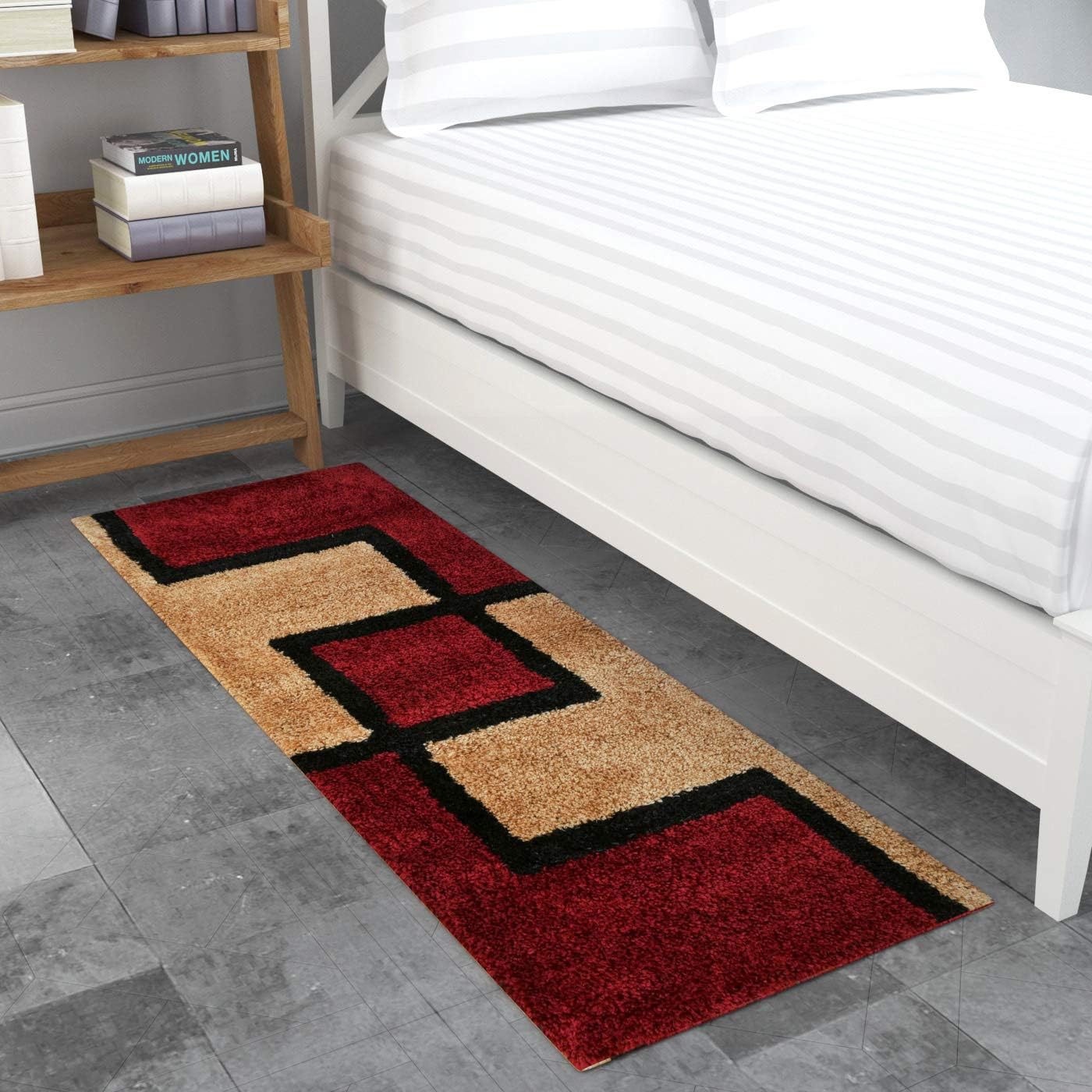 TIB Floral Modern Rug (Multicolour, Polyester, 55 x 140 Cm)
