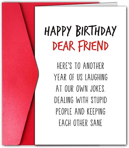 GYYsweetus Tarjeta de feliz cumpleaños para mejor amigo, tarjeta de cumpleaños para compañero de trabajo, divertido regalo de cumpleaños para