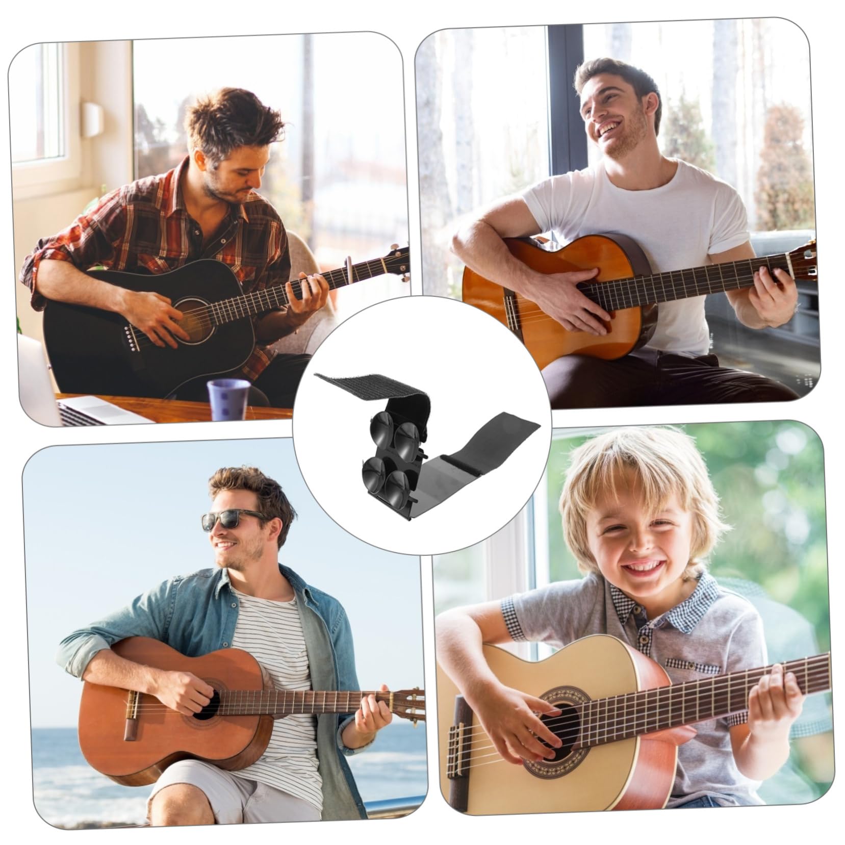 ifundom Supporto Regolabile per Chitarra Acustica Poggiapiedi in Acciaio Inossidabile Accessorio Portatile per Chitarra Steel Rest