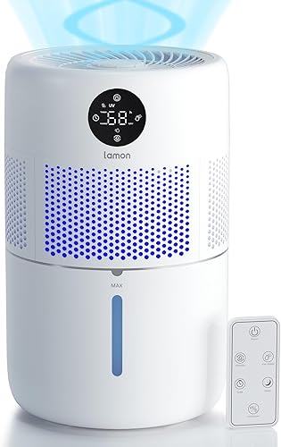 Lamon Humidificadores para dormitorio, humidificador evaporativo frío de 13.5 fl ozH para el hogar y purificador de aire con UV y filtro,