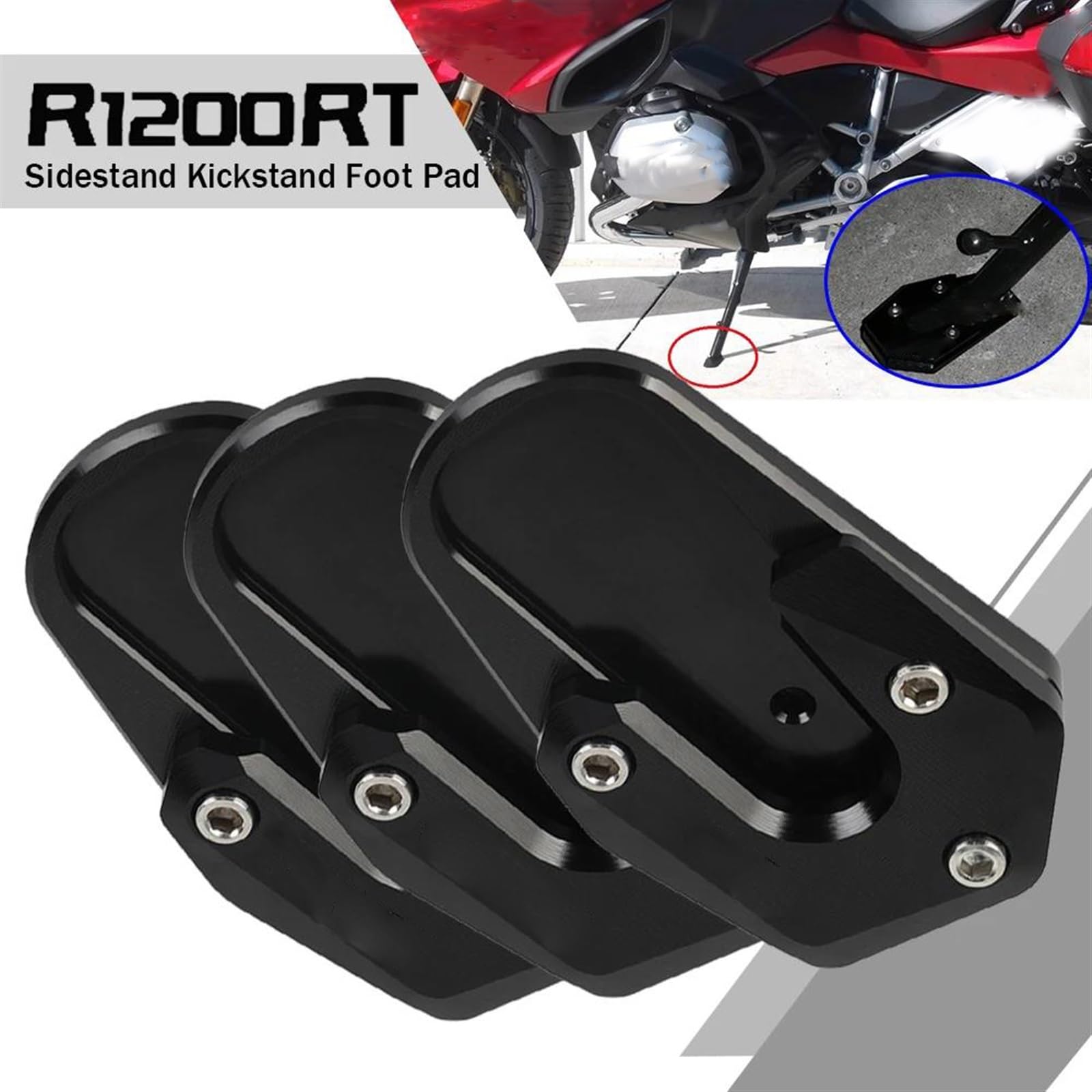 Motorfiets Accessoires Voor R1200RT R1200ST R1250RT R1250RS R 1200 1250 RT/RS Kickstand Voet Zijstandaard Extension Pad Plaat