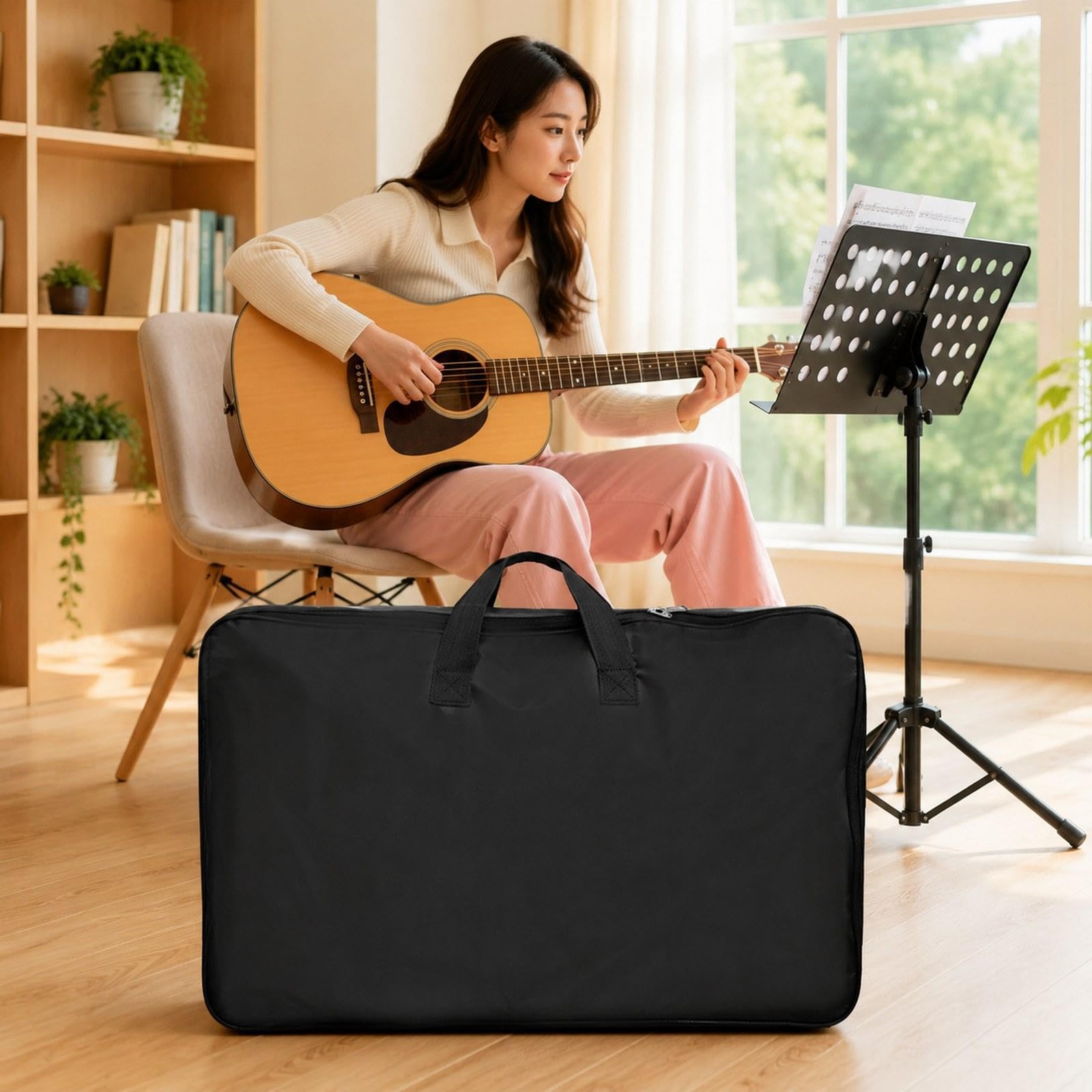 Bolsa Impermeable para Atril de Partituras con Cierre de Cremallera. Estuche de Transporte para Atril.