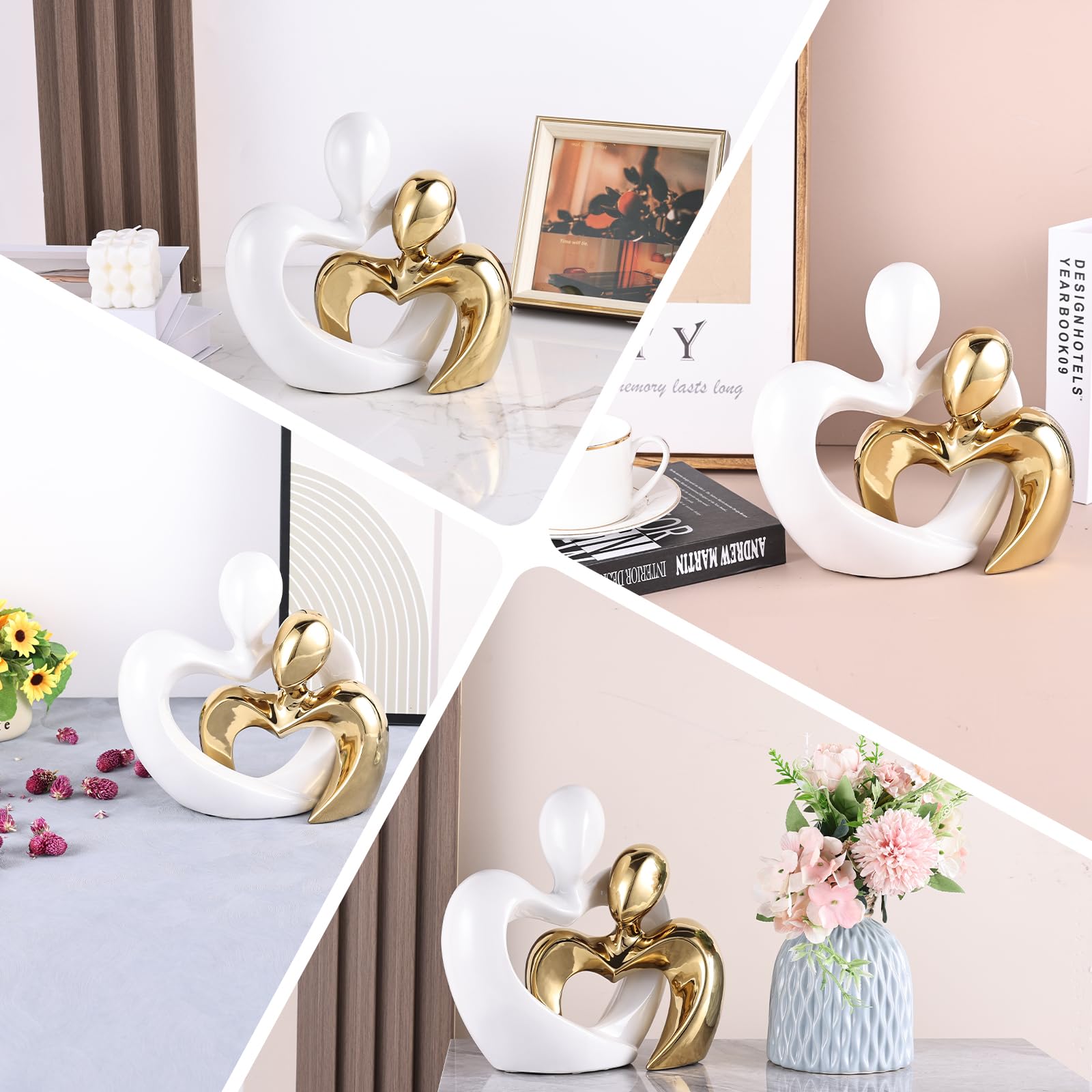 Amazon.com: Gold Home Decor,Couple Statue Decor,Tv Stand Decor