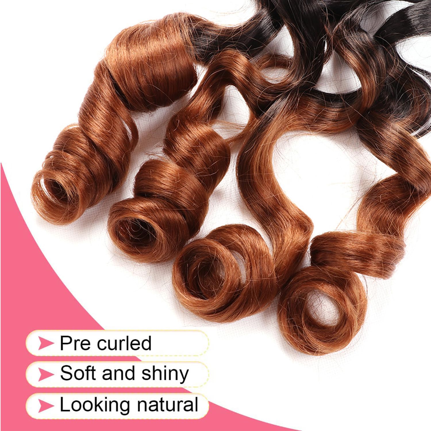 6Packs French Curl Braiding Hair Extension Crochet Braids Hair Extensions for Braiding (#1B-30, 22Inch (Pack of 6)) - Image 3