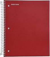 Vista 12 de Mintra Office Cuadernos en espiral duraderos, 5 materias (negro, con rayas universitarias, 1 unidad)