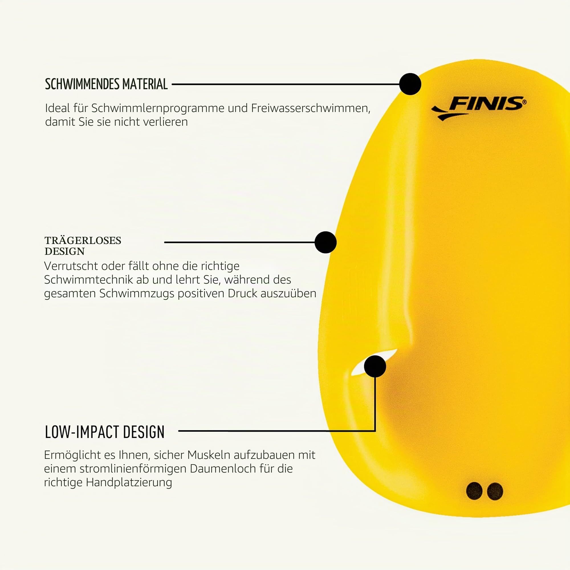 Finis Unisex Agility Paddel, schwimmend