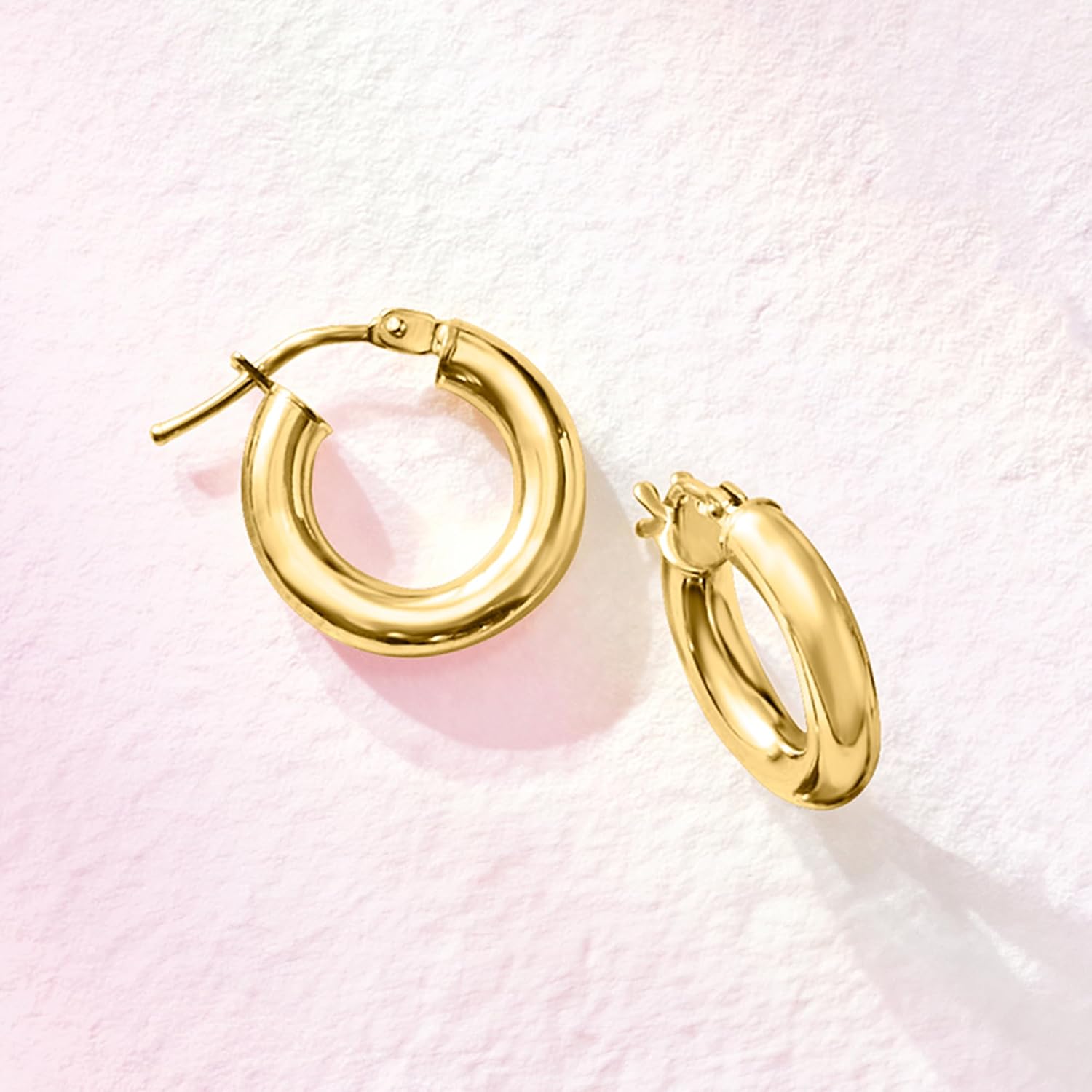 Ross-Simons Italian 3mm 10kt Yellow Gold Huggie Hoop Earrings