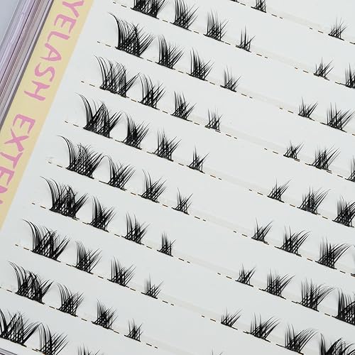 Miniatura 5 de Miz Barn 10 pares de extensiones de pestañas individuales en racimo de pestañas individuales de capacidad ultra grande, banda fina y delgada. Kit de