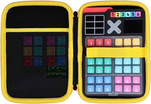 Lebakort Storage Case Compatible with GiiKER Smart Sudoku Puzzle Original 2500 Challenges Sudoku Brain Teaser Puzzle Black + Yellow Case