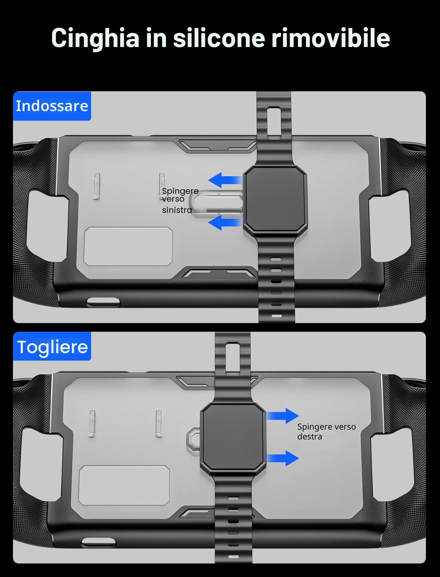 JSAUX PC0104 ModCase Compatibile con Steam Deck/OLED, il coperchio modulare Include Raffreddamento Ventola, Copertura Anteriore Staccabile, Guscio Protettivo, Metal Holder and Strap-Raffreddatore Set