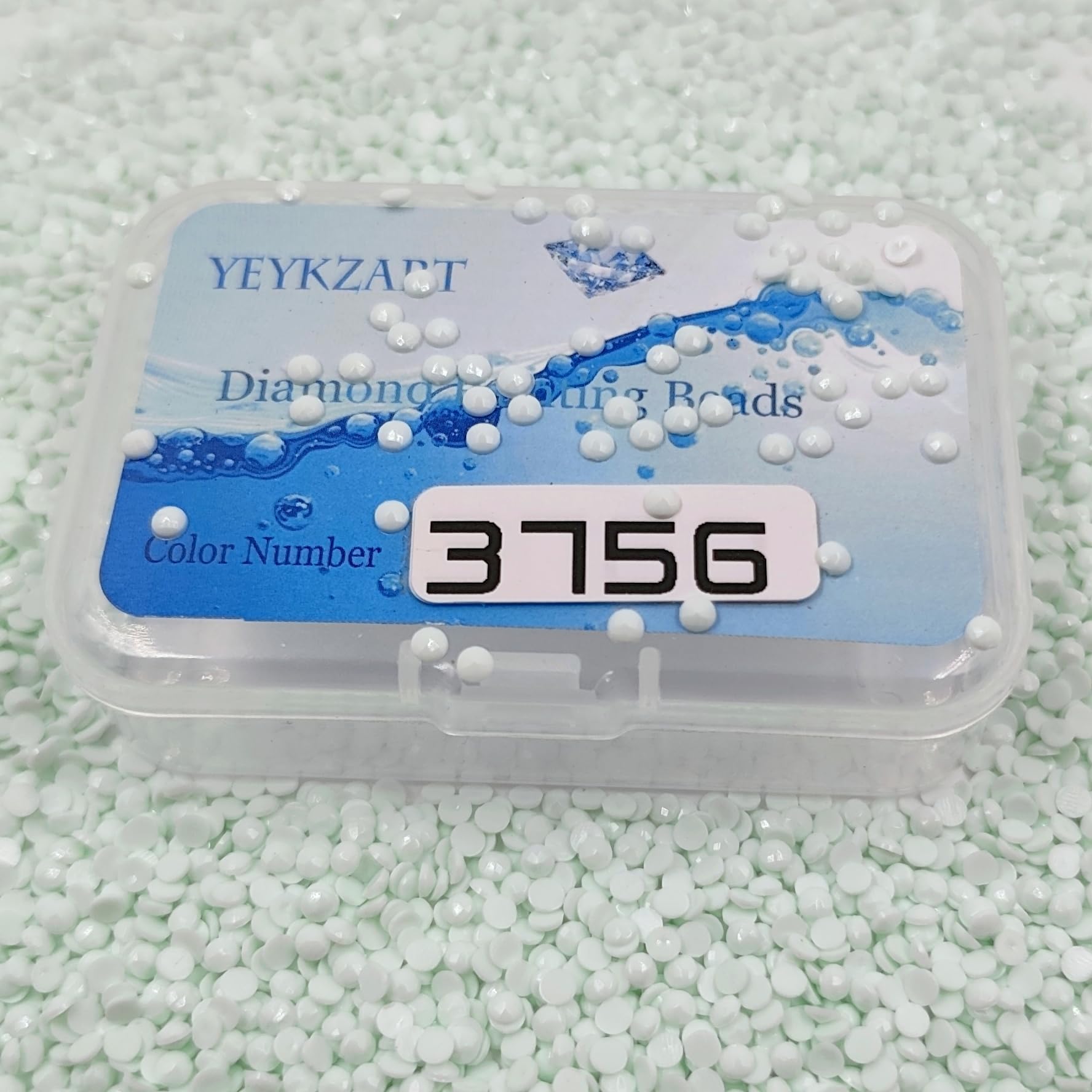 YEYKZART 3756 Diamond Painting Replacement Round Diamonds Beads Rhinestones Accessories for Diamond Art Missing Color 3500 PCS — image 1