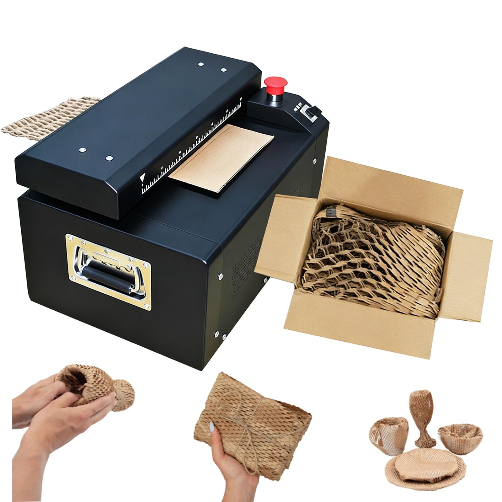Máquina trituradora de cartón, procesador de expansión de caja corrugada para material de embalaje, 325 mm de ancho para embalaje exprés, fabricante de papel de panal
