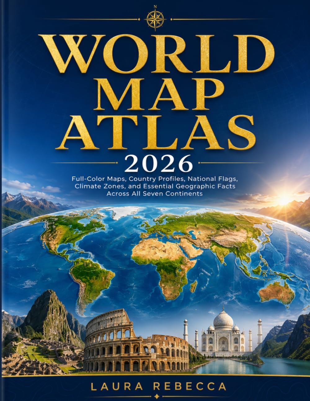 WORLD MAP ATLAS 2026: Full-Color Maps, Country Profiles, National Flags, Climate Zones, and Essential Geographic Facts Across All Seven Continents