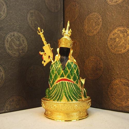 Miniatura 5 de Estatua de cobre coloreada Padmasambhava del loto del loto tibetano de 6 pulgadas de los proveedores budistas tibetanos de Buda