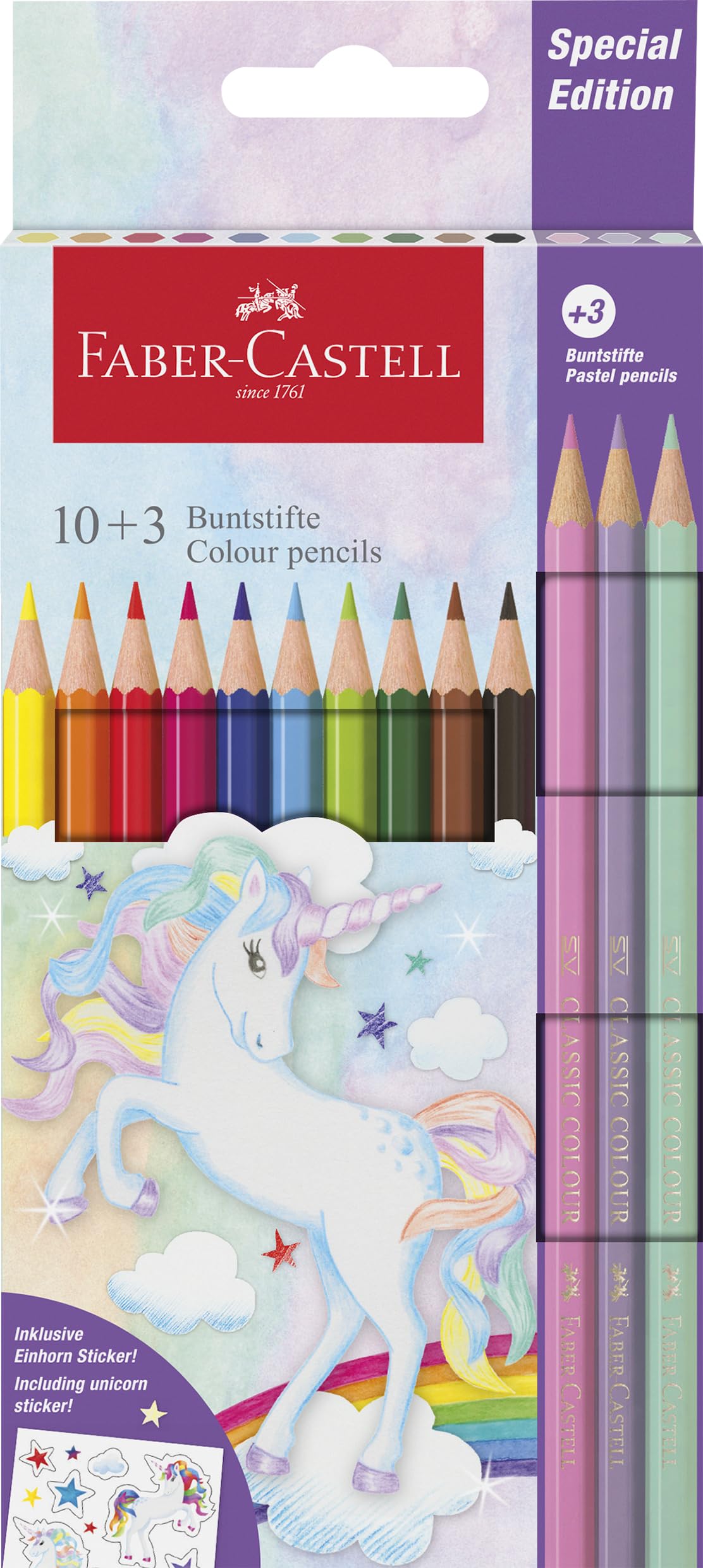 Faber-Castell Colour pencil Castle unicorn 10+3