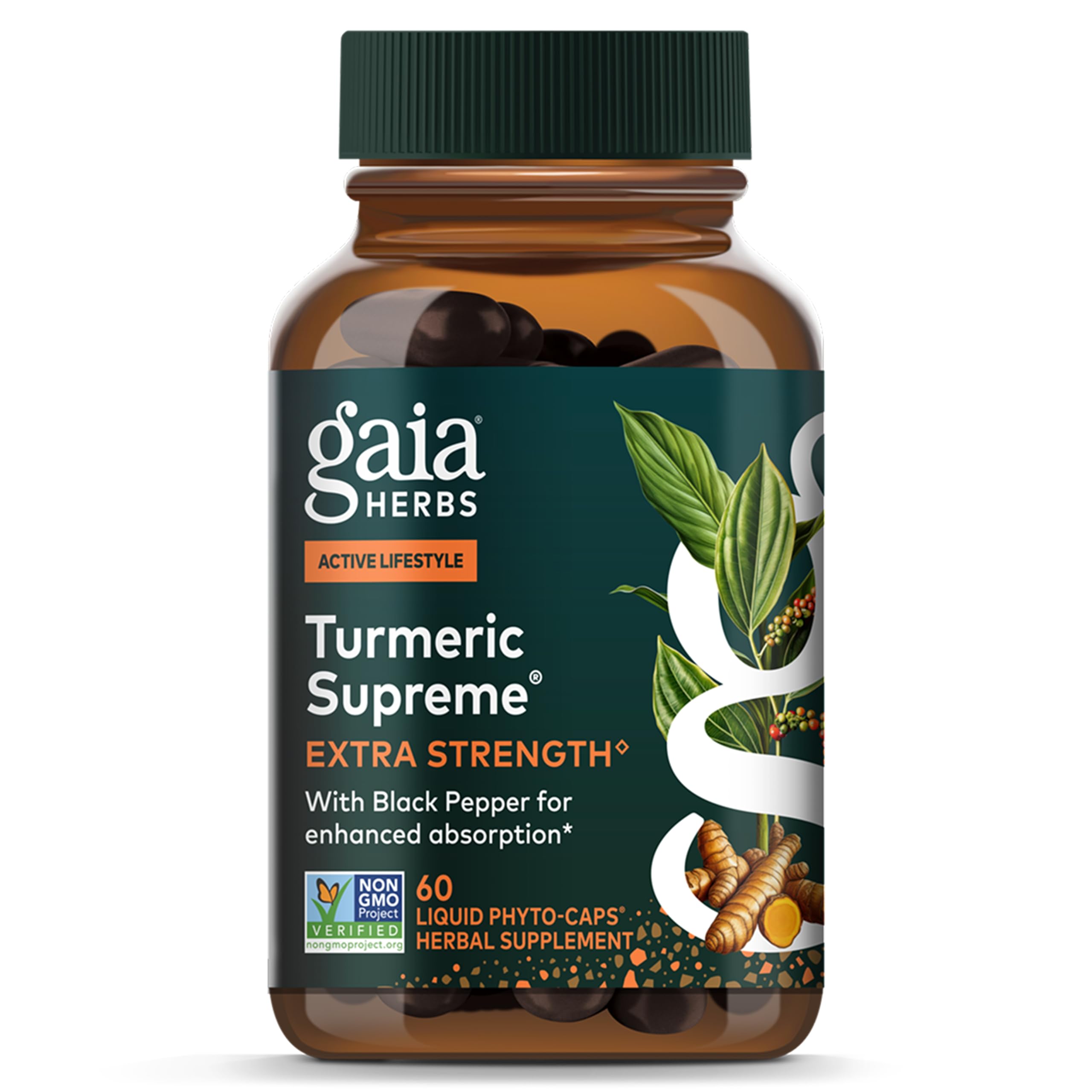 Gaia Herbs Turmeric Supreme Extra Strength, 60 Vegan Capsules