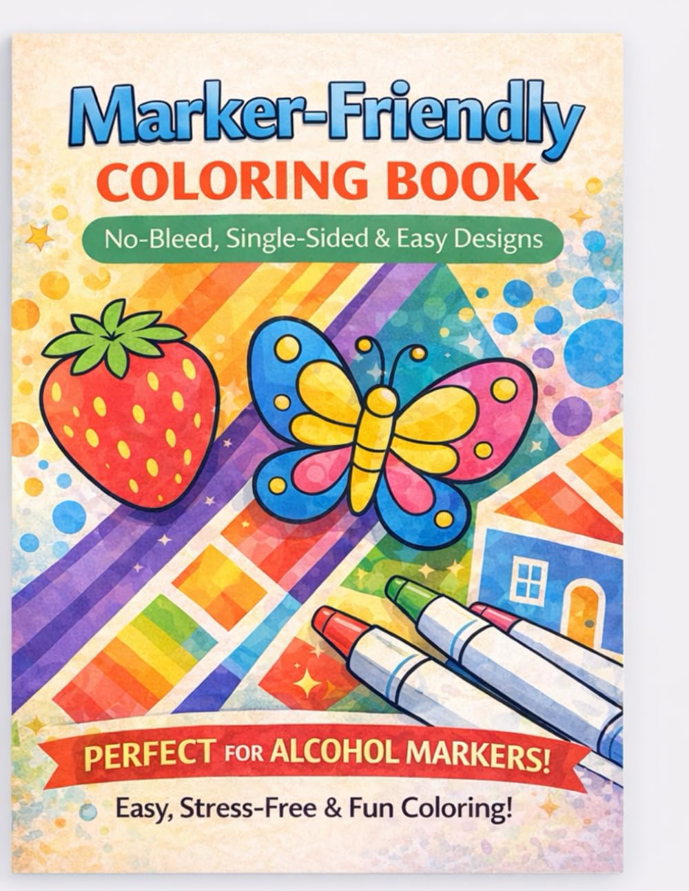 Marker-Friendly Coloring Book: No-Bleed, Single-Sided & Easy Designs for Smooth and Relaxing Coloring (Easy & Relaxing Coloring Series)