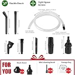 EZ SPARES 7PCS Micro Vacuum Attachment,Universal Vacuum Cleaner Attachment, Mini Micro Kit Keyboard Crevice Cleaning Tool Brush Kit