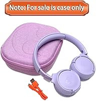 Vista 6 de LTGEM - Funda compatible con auriculares JBL Tune 510BT 520BT 500BT 570BT 660NC 710BT 720BT 770NC y Live 460NC 660NC 670NC 770NC 760NC, morado