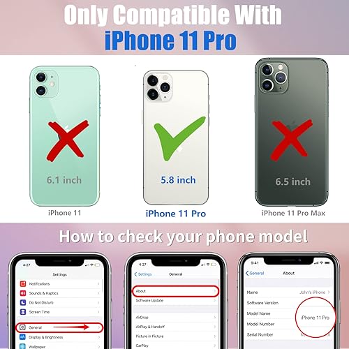 Miniatura 2 de Toycamp Funda para iPhone 11 con soporte de anillo, diseño de dibujos animados OVNI para hombres, niños, niñas, adolescentes, linda funda para